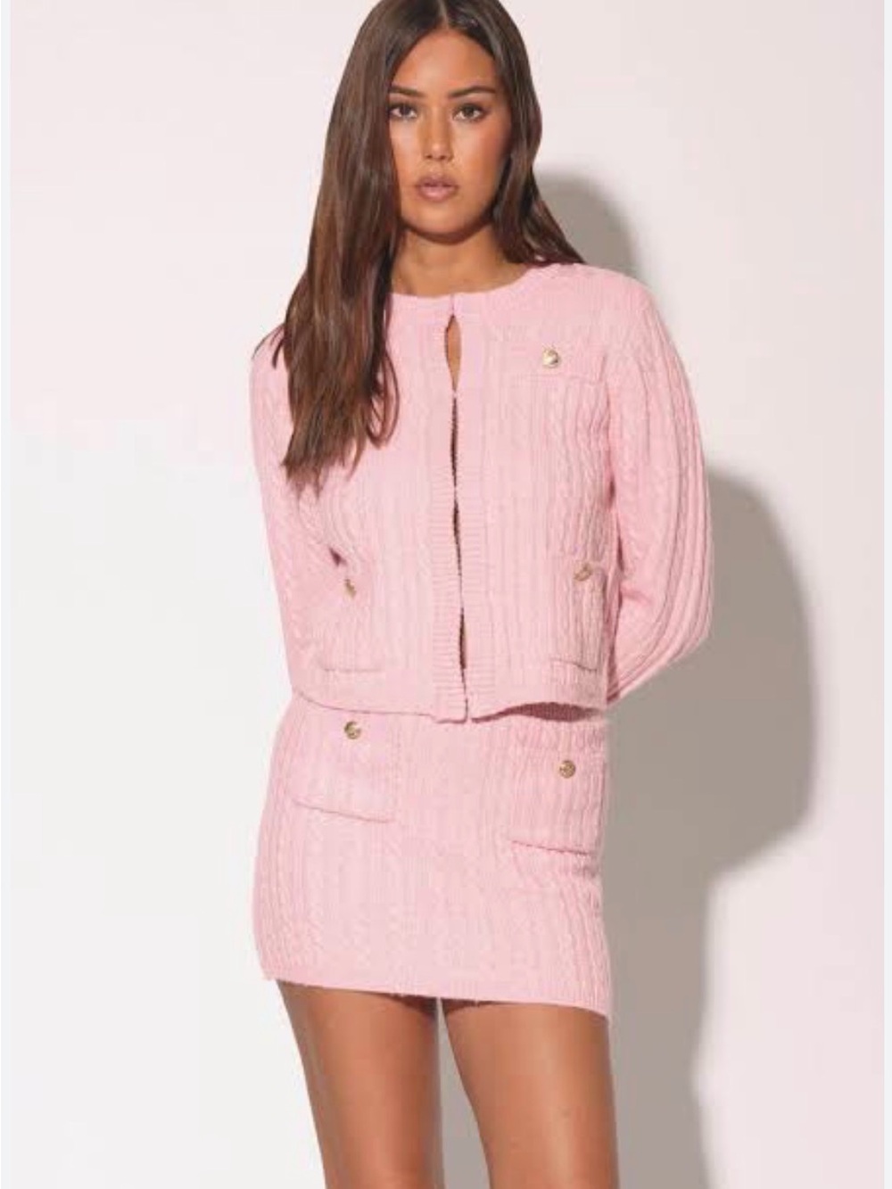 Pink Cable Knit  skirt ONLY SKIRT